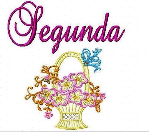 Matriz Bordado Semaninha Cesta De Flores