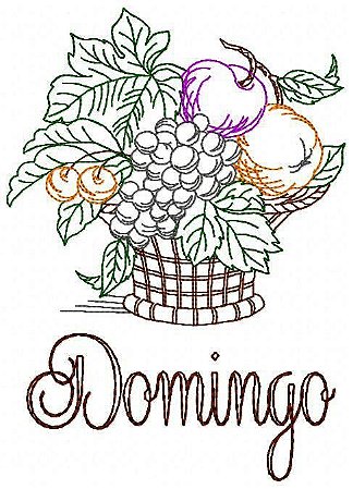 Matriz Bordado Semaninha Cesto De Frutas Delicado