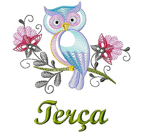 Matriz Bordado Semaninha Coruja Rippled