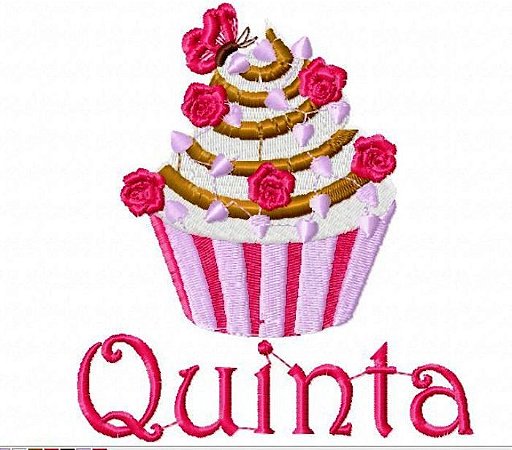 Matriz Bordado Semaninha Cupcake