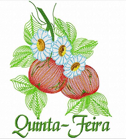 Matriz Bordado Semaninha Frutas E Flores