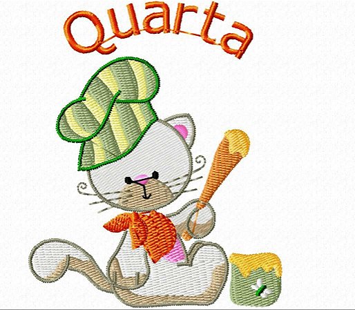 Matriz Bordado Semaninha Lindo Gatinho