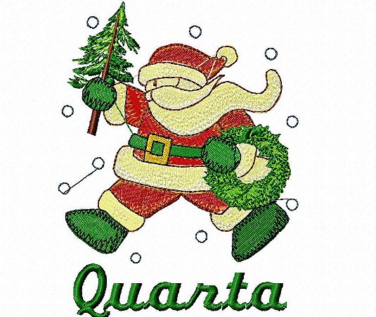 Matriz Bordado Semaninha Papai Noel