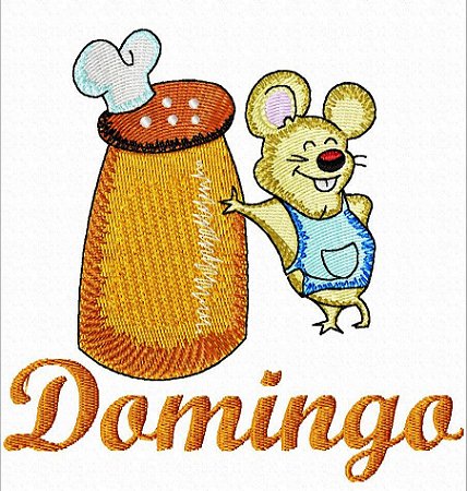 Matriz Bordado Semaninha Ratinho Cozinheiro