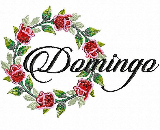 Matriz Bordado Semaninha Rosas Vermelhas