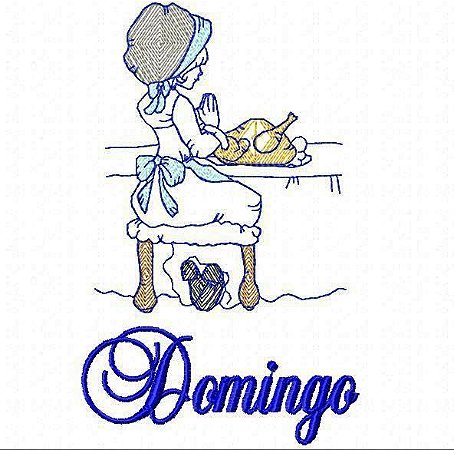 Matriz Bordado Semaninha Sunbonnets Camponesa