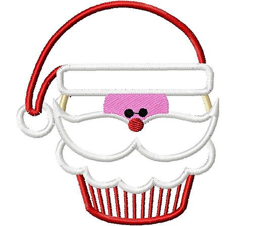 Matriz Bordado Natal Aplique Cupcake