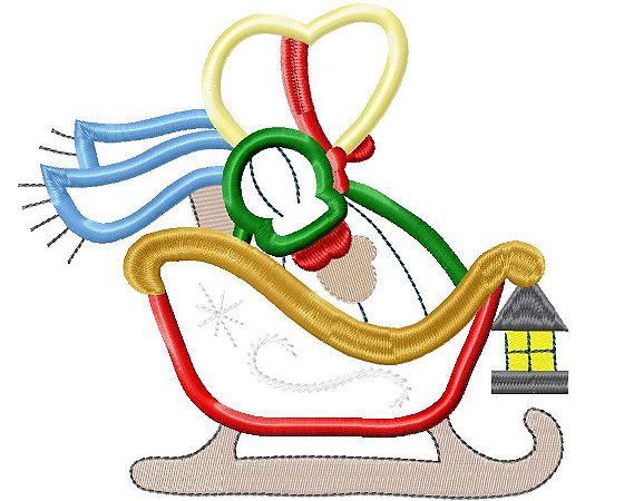 Matriz Bordado Natal Aplique Sunbonnets