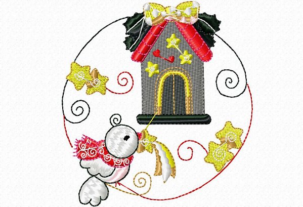 Matriz Bordado Natal Com Moldura