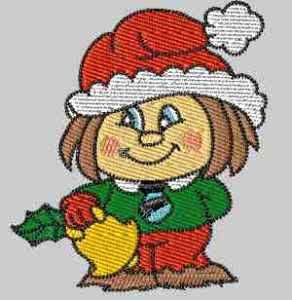 Matriz Bordado Natal Duende Alegre