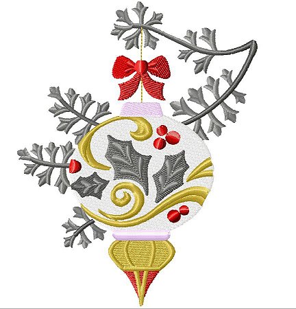 Matriz Bordado Natal Enfeitando A Árvore