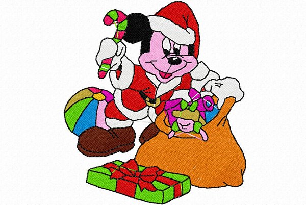 Matriz Bordado Natal Minnie E Mickey