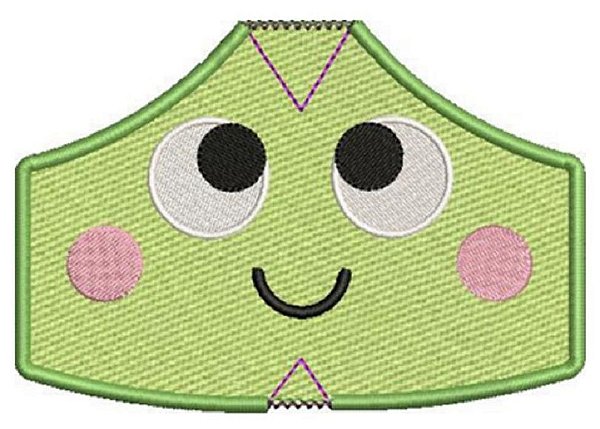 Matriz Bordado Conjunto Máscaras Proteção Infantil Carinhas