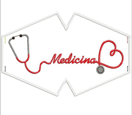 Matriz Bordado Máscara De Proteção Batimento Cardíaco