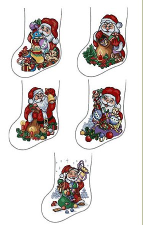 Matriz Bordado Ponto Cruz  Papai Noel