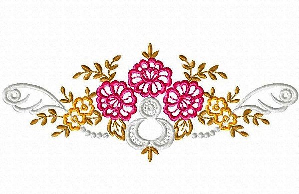 Matriz Bordado Richelieu Floral Grande Delicado