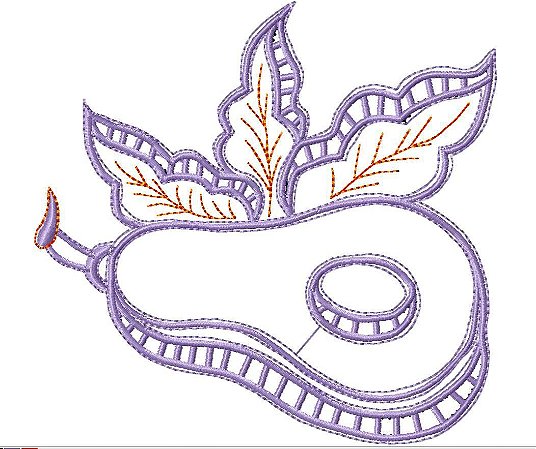Matriz Bordado Richelieu Frutas Alegres