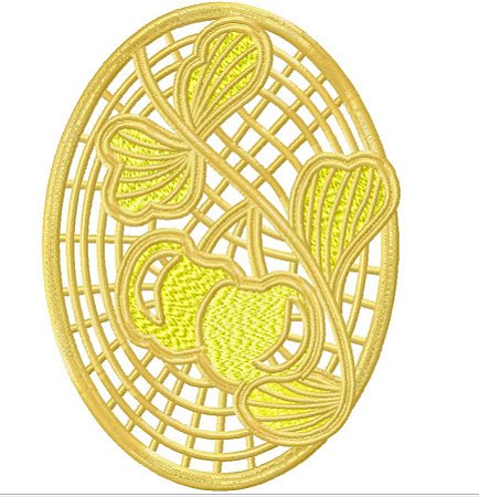 Matriz Bordado Richelieu Frutas Com Moldura