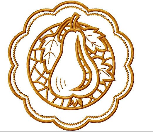 Matriz Bordado Richelieu Frutas Na Moldura
