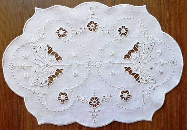 Matriz Bordado Richelieu Toalha De Mesa Borboleta