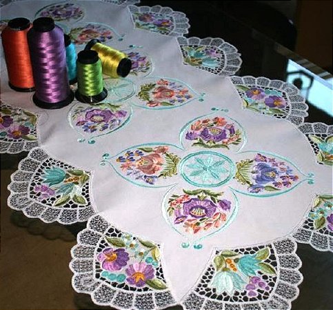 Matriz Bordado Richelieu Toalha De Mesa Florido