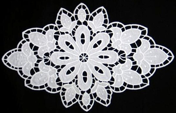 Matriz Bordado Richelieu Toalha Flor De Liz