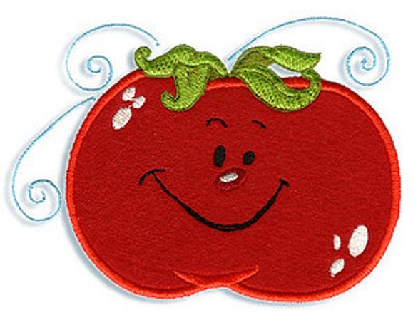 Matriz Bordado Aplique Frutas E Verduras Alegres