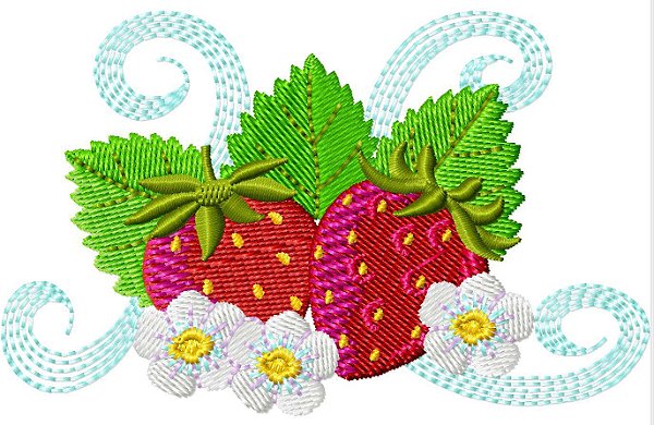 Matriz Bordado Conjunto Frutas Delicadas