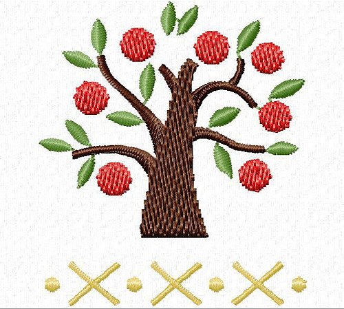 Matriz Bordado Flores E Frutas