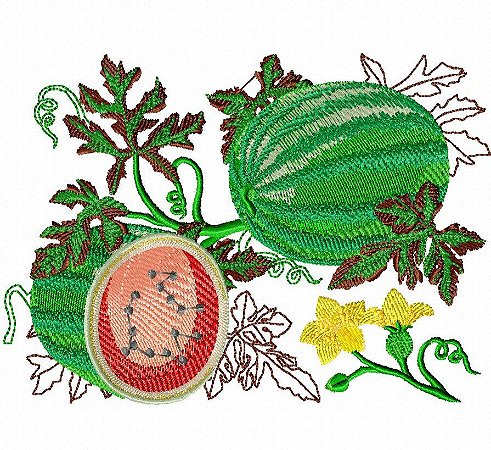 Matriz Bordado Frutas Alegria