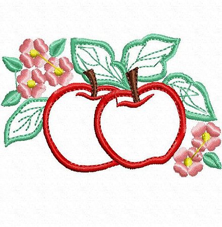 Matriz Bordado Frutas Aplique E Crivo