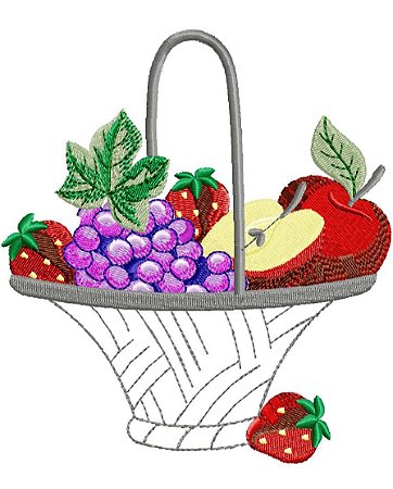 Matriz Bordado Lindas Frutas E Barras