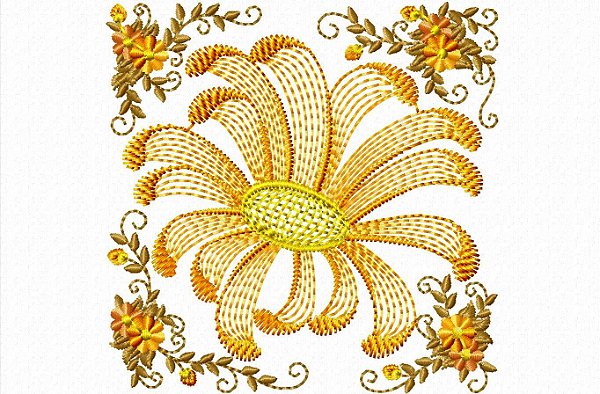Matriz Bordado Floral Elegance Rippled