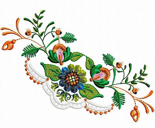 Matriz Bordado Flores Da Espanha