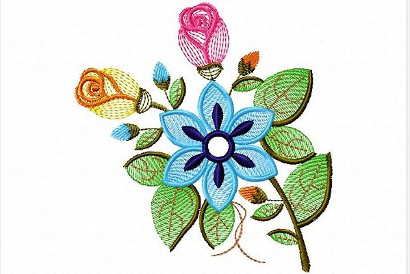 Matriz Bordado Flores Incríveis