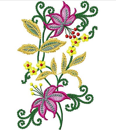 Matriz Bordado Flores Lindas 5