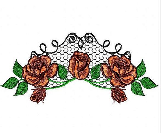 Matriz Bordado Flores Ornamentais 2