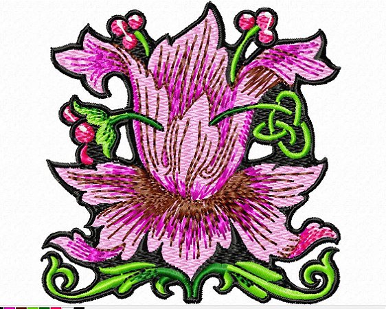 Matriz Bordado Flores Secas