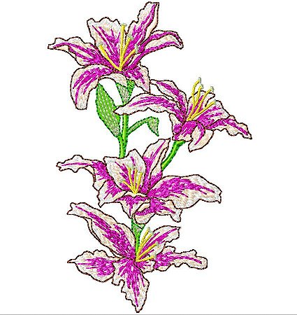 Matriz Bordado Flores Tropicais
