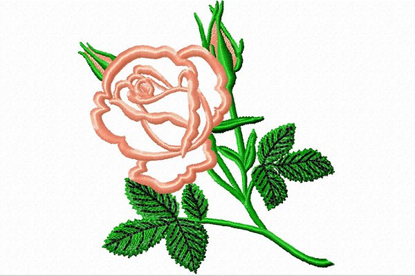 Matriz Bordado Aplique Rosa