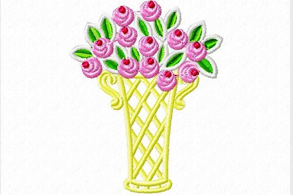 Matriz Bordado Buquê De Rosas