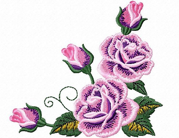 Matriz Bordado Rosa Linda