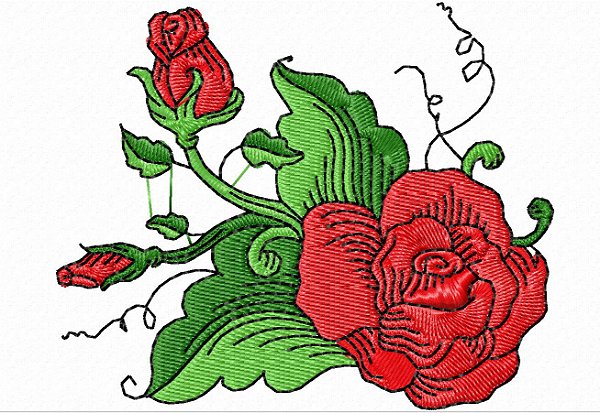 Matriz Bordado Rosas Fantásticas