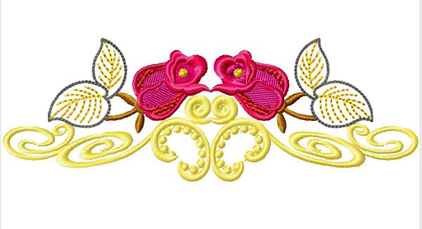 Matriz Bordado Rosas Lindas Para Toalhas