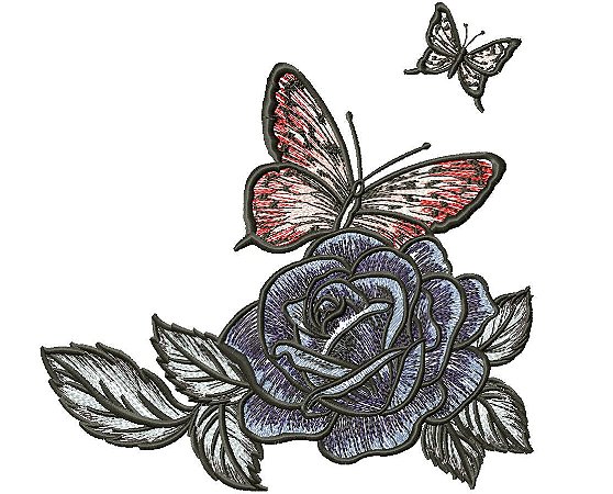 Matriz Bordado Cantos Florais 2