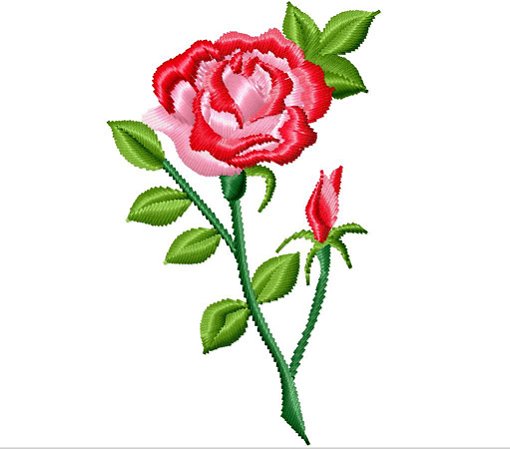 Matriz Bordado Conjunto Flores Grandes Lindas