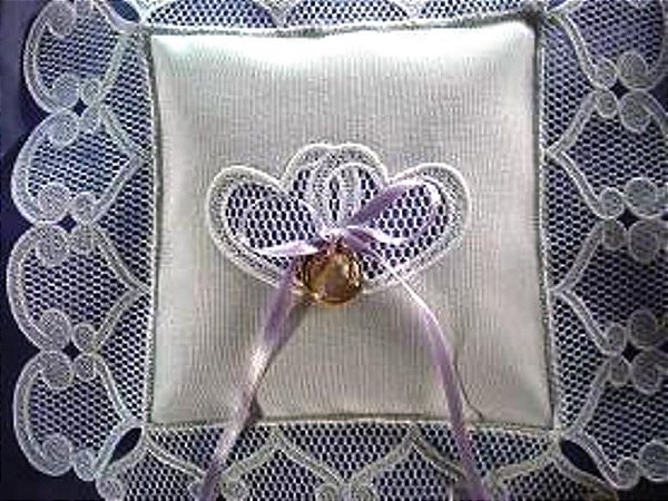 Matriz Bordado Almofada Aliança Casamento