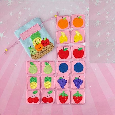 Matriz Bordado Jogo Da Memória Frutinhas Lindas
