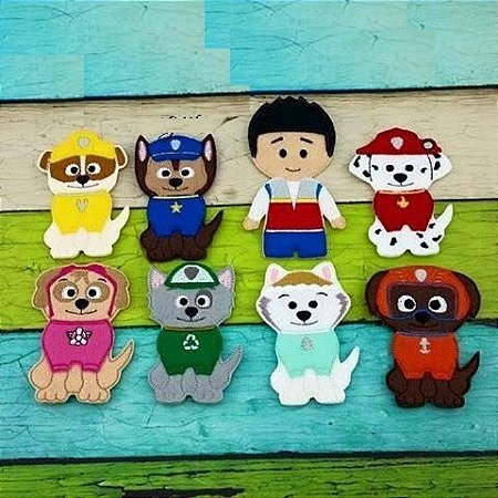Matriz Bordado Dedoches Patrulha Canina