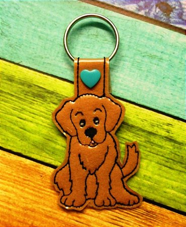 Matriz Bordado Chaveiro De Cachorrinhos